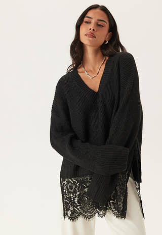 Onlvivia Ls Life V-neck Lace M