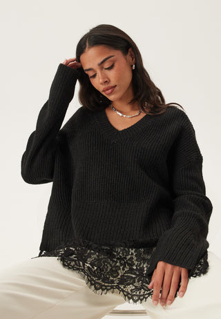 Onlvivia Ls Life V-neck Lace M
