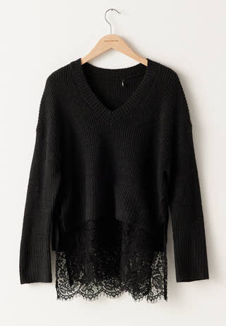Onlvivia Ls Life V-neck Lace M