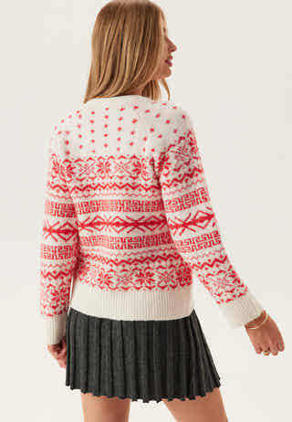 Onlxmas Nordic Ls O-neck Knt