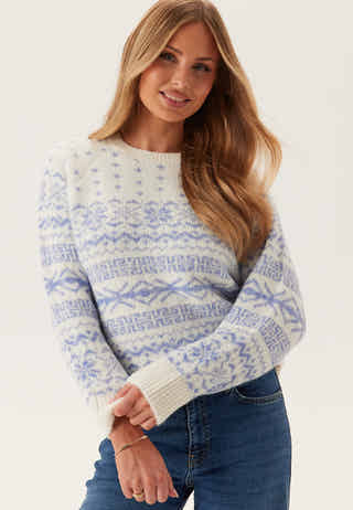 Onlxmas Nordic Ls O-neck Knt