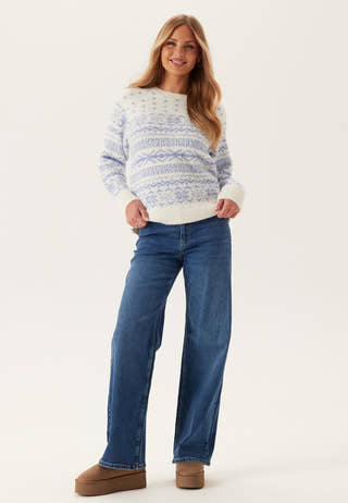 Onlxmas Nordic Ls O-neck Knt