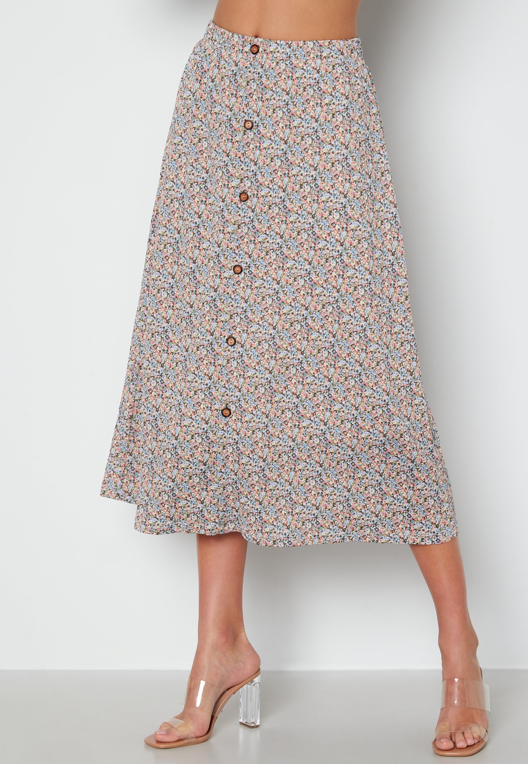 Only – Pella Button Skirt – campaign-outlet – Multi / Floral / Pink / Blue