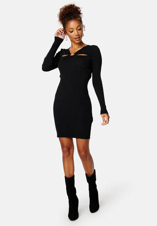 Perla L/S Peek A Boo Dress