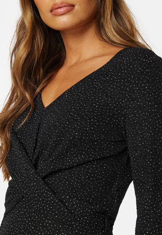 Queen V-Neck Glitter Dress