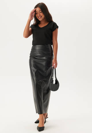 Onlsilvery S/S V Neck Lurex Top