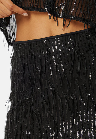 Spacy Short Sequins Skirt