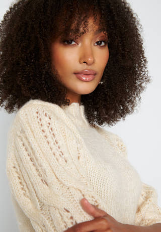 Sussie Wool 3/4 Highneck Pullover