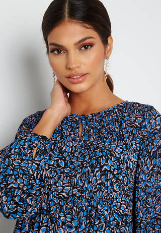 Tanny L/S Mini Plisse Top