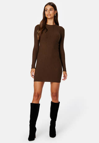 Crista LS O-Neck Knit Dress