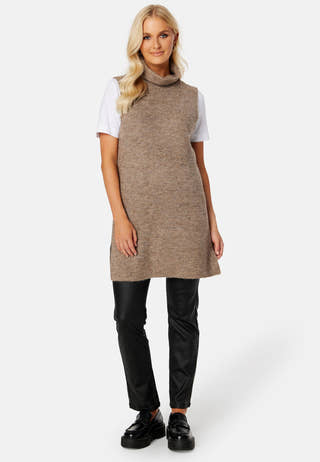 Ellen Rollneck Long Knit Vest