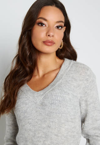 Ellen V-neck Knit Dress