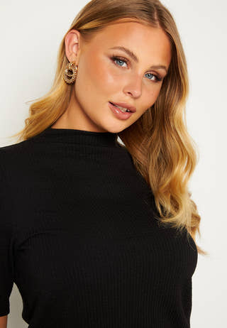 Fraya 2/4 Mock Neck Top
