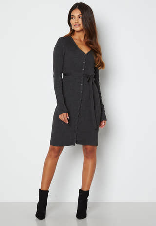 French LS V-Neck Knit Dress