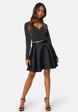 Lina LS Cropped V-Neck Top