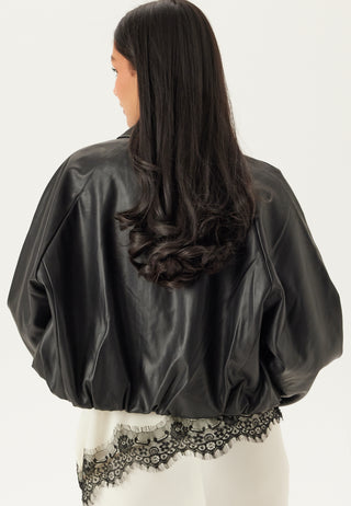 Onlsaramy Faux Leather Bomber