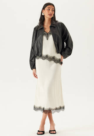 Onlsaramy Faux Leather Bomber