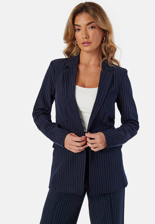 Pcbozzy Ls Loose Striped Blazer