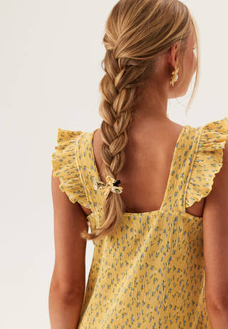 Pcflora Strap Flounce Dress