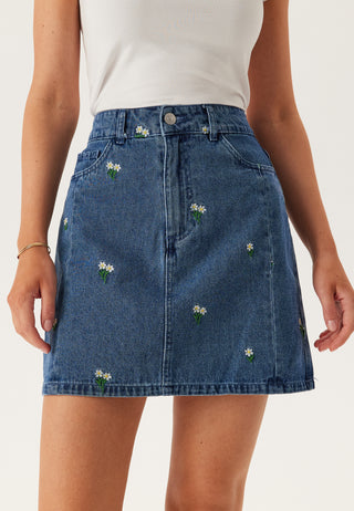 Pcfreia Hw Short Denim Skirt