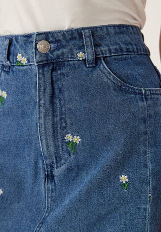 Pcfreia Hw Short Denim Skirt