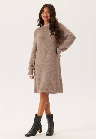 Pcivy Ls Contrast Knit Dress
