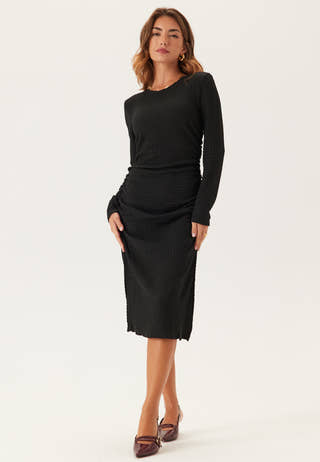 Pcjamal Ls Midi Rouching Dress