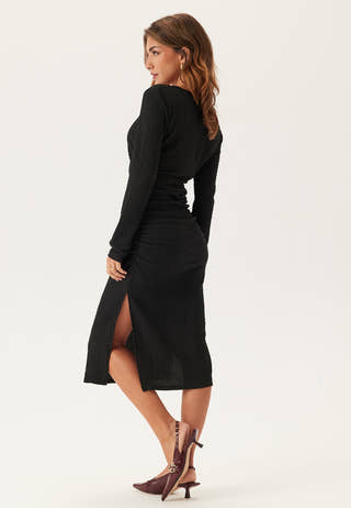 Pcjamal Ls Midi Rouching Dress