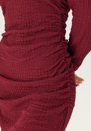 Pcjamal Ls Midi Rouching Dress