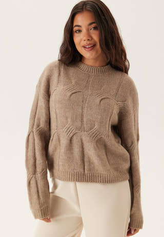 Pcjenna Ls O-neck Cable Knit