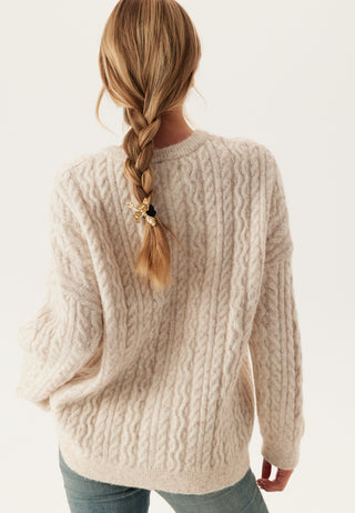Pcjisa Ls O-neck Long Cabel Knit