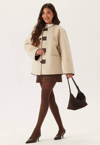 Pcjulie Reversible Teddy Coat