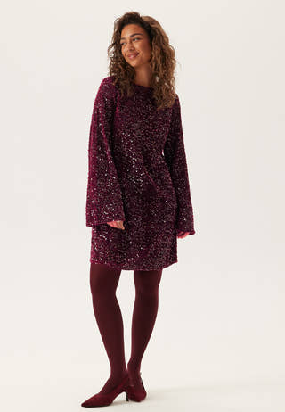 Pckam Ls Deep Back Bow Dress