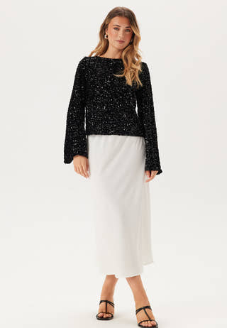 Pckam Ls Deep Back Bow Top