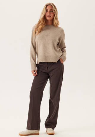 Pcmalou Ls O-neck Cutline Knit