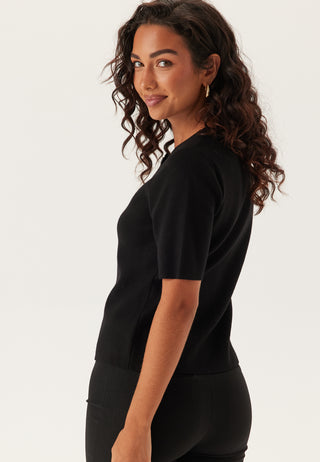 Pcmarie Ss O-neck Split Knit
