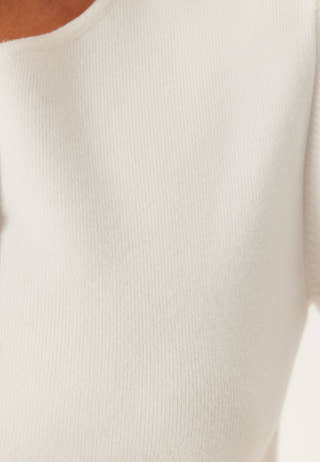 Pcmarie Ss O-neck Split Knit
