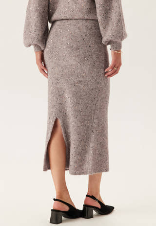 Pcmesva Hw Sequin Midi Knit Skirt