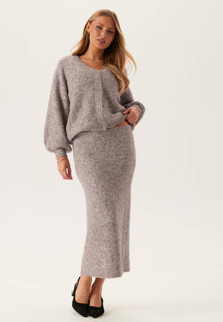 Pcmesva Hw Sequin Midi Knit Skirt