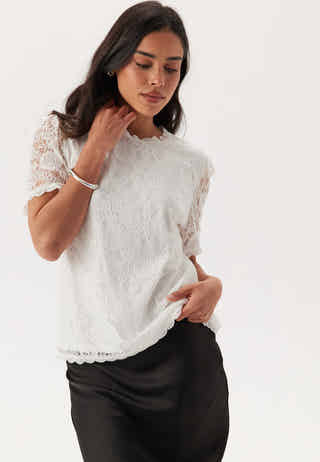 Pcolline Ss Lace Top