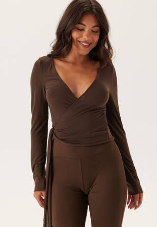 Pcroya Ballerina Ls Wrap Top