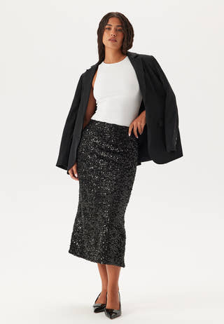 Pcserena Sequin Hw Midi Skirt