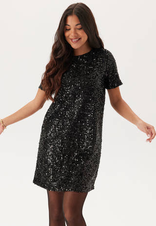 Pcserena Sequin Ss O-neck Dres