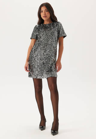 Pcserena Sequin Ss O-neck Dres