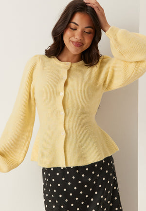 Pcsilly Ls Puff Knit Cardigan