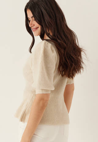 Pcsilly Ss Puff Knit Cardigan