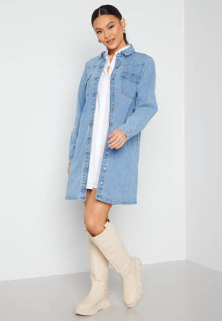 Perry L/S Denim Dress