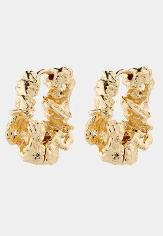 Act Recycled Hoop Earrings Gol