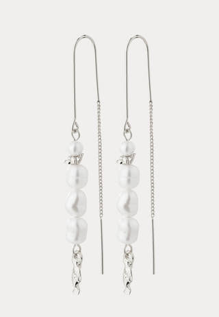 Berthe Pearl Chain Earrings Si
