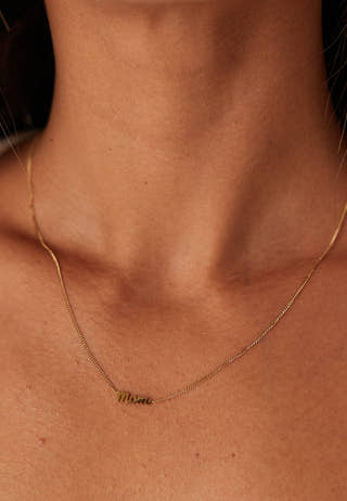 Mom Necklace Gold-plated
